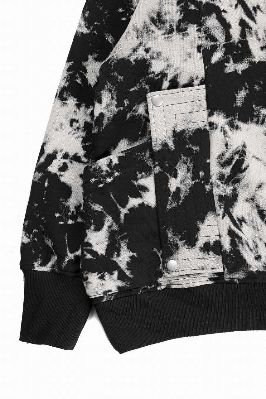 A.F ARTEFACT CARGO HOODED TOPS / MOTTLED DYING (BLACK x IVORY) - Image 9