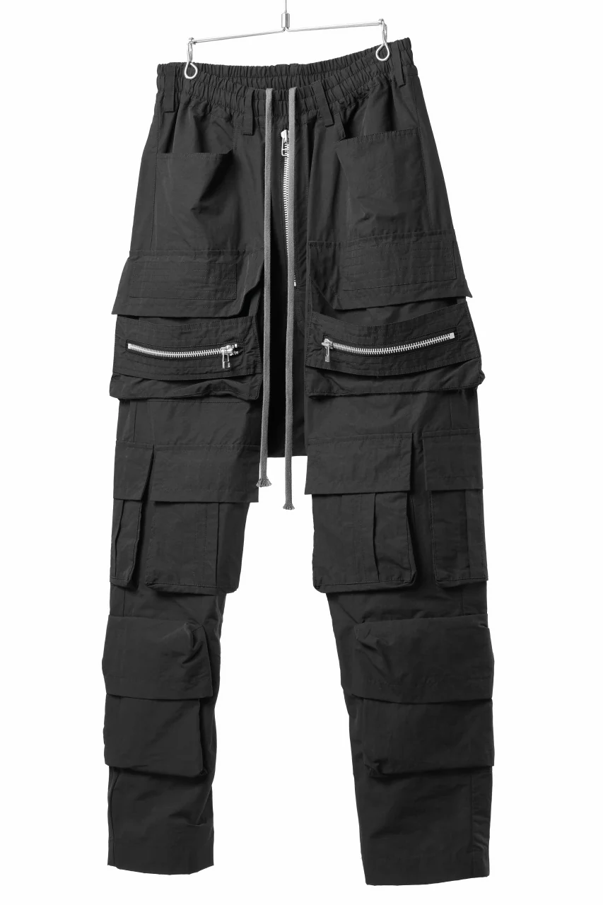 A.F ARTEFACT CARGO SAROUEL EASY PANTS / SMOOTH NYLON (BLACK) - Image 2