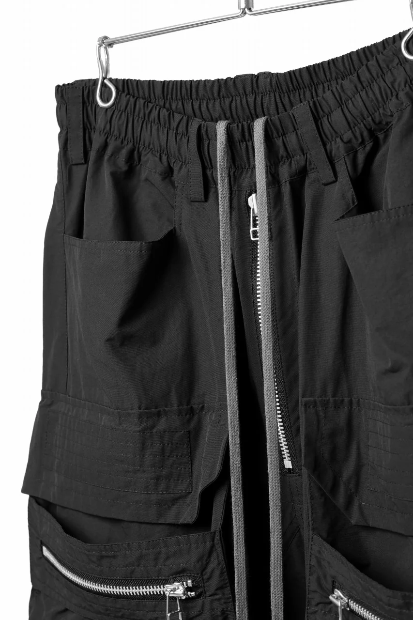 A.F ARTEFACT CARGO SAROUEL EASY PANTS / SMOOTH NYLON (BLACK) - Image 7