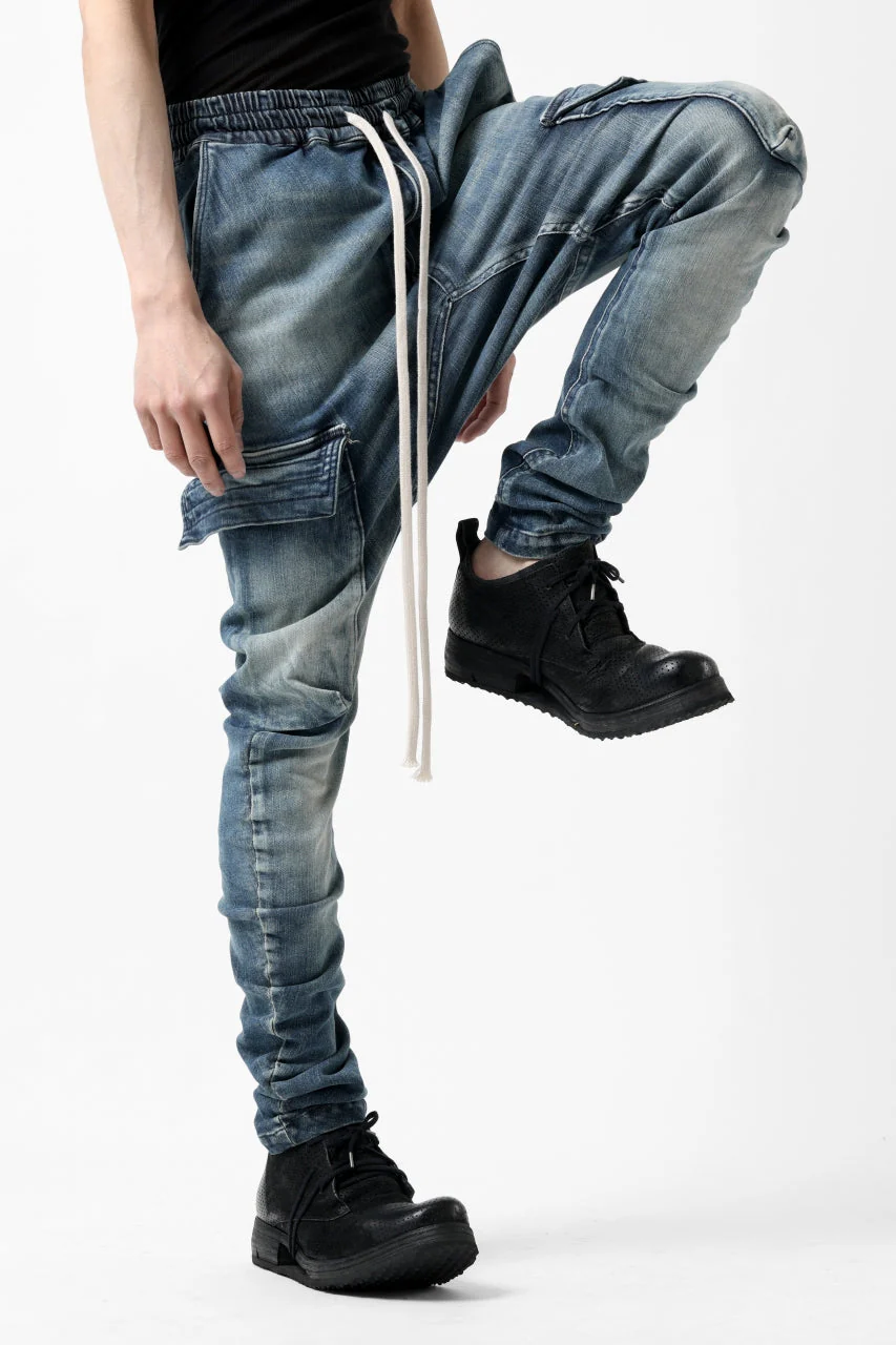 A.F ARTEFACT CARGO SARROUEL SKINNY PANTS / FADED AGEING DENIM (BLUE) - Image 15