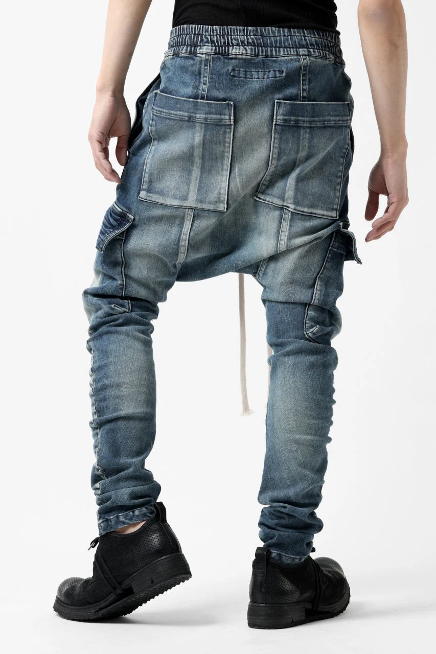 A.F ARTEFACT CARGO SARROUEL SKINNY PANTS / FADED AGEING DENIM (BLUE) - Image 16
