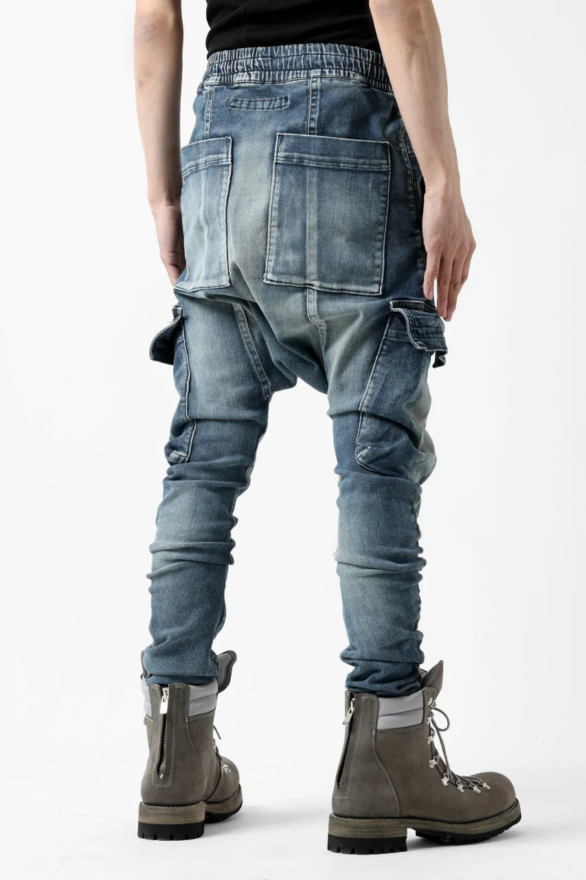 A.F ARTEFACT CARGO SARROUEL SKINNY PANTS / FADED AGEING DENIM (BLUE) - Image 20