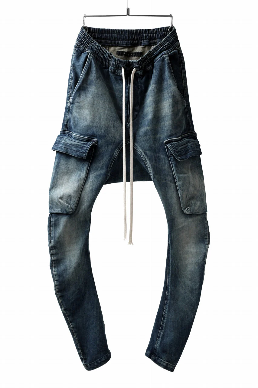 A.F ARTEFACT CARGO SARROUEL SKINNY PANTS / FADED AGEING DENIM (BLUE) - Image 25