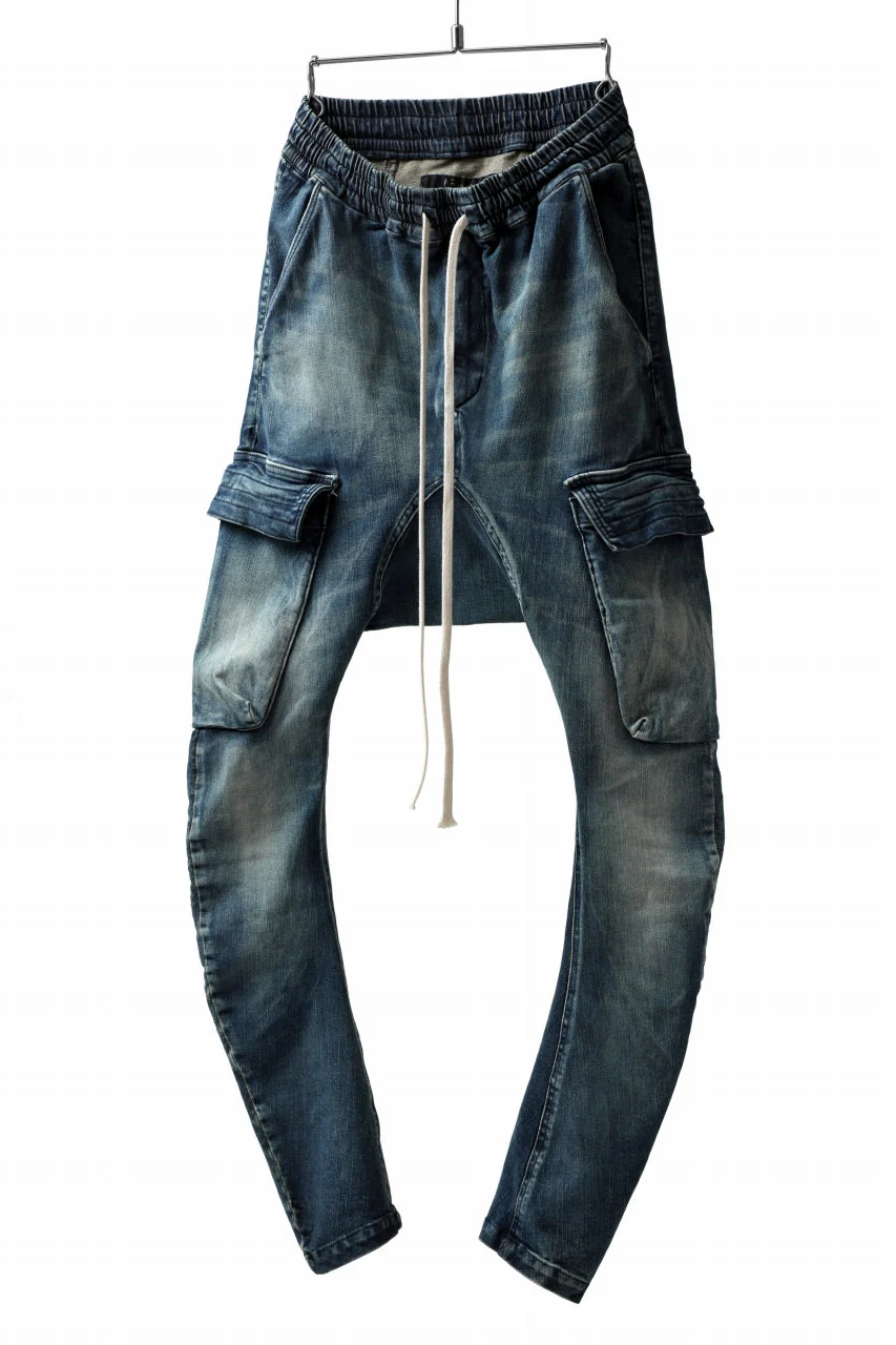 A.F ARTEFACT CARGO SARROUEL SKINNY PANTS / FADED AGEING DENIM (BLUE) - Image 26