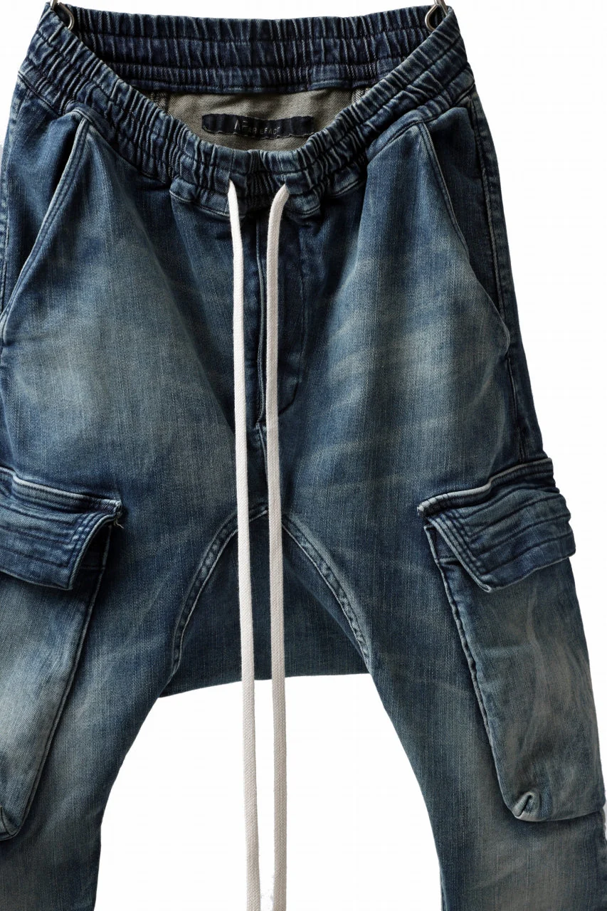 A.F ARTEFACT CARGO SARROUEL SKINNY PANTS / FADED AGEING DENIM (BLUE) - Image 28