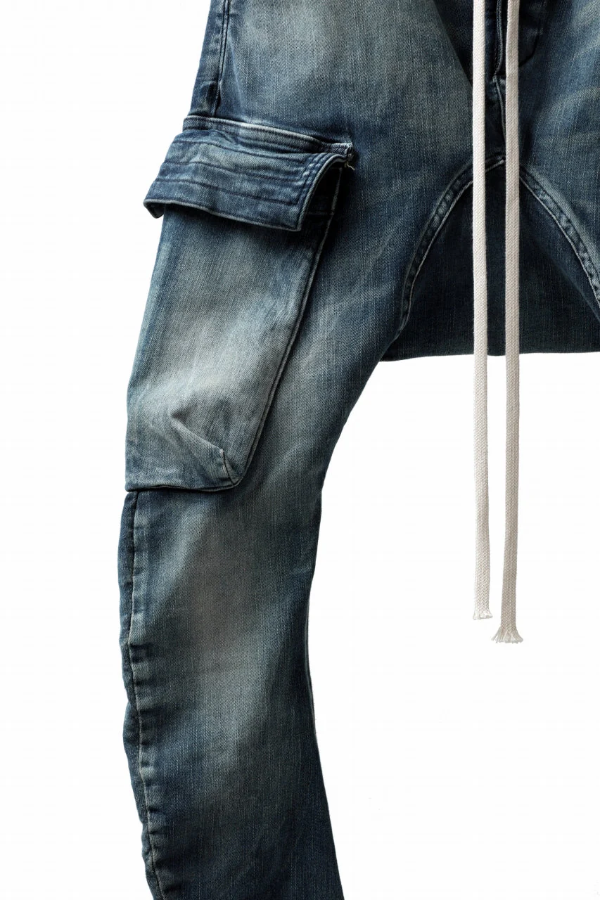 A.F ARTEFACT CARGO SARROUEL SKINNY PANTS / FADED AGEING DENIM (BLUE) - Image 29
