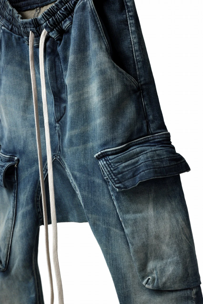 A.F ARTEFACT CARGO SARROUEL SKINNY PANTS / FADED AGEING DENIM (BLUE) - Image 32