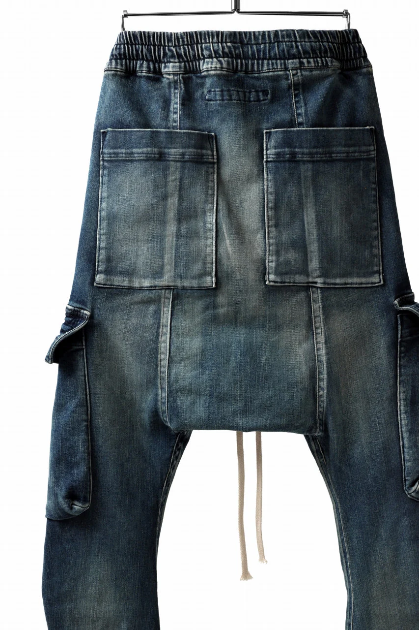 A.F ARTEFACT CARGO SARROUEL SKINNY PANTS / FADED AGEING DENIM (BLUE) - Image 34