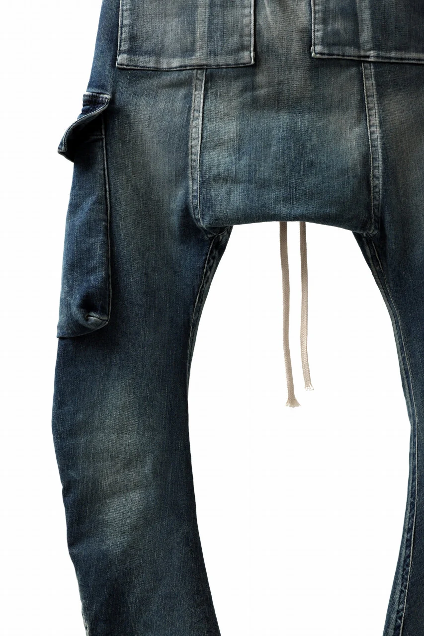 A.F ARTEFACT CARGO SARROUEL SKINNY PANTS / FADED AGEING DENIM (BLUE) - Image 35