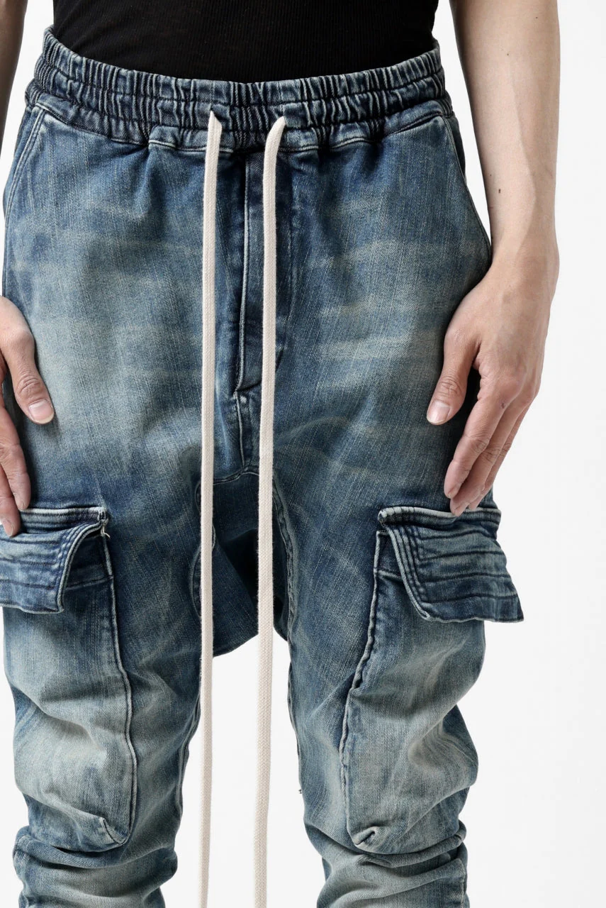 A.F ARTEFACT CARGO SARROUEL SKINNY PANTS / FADED AGEING DENIM (BLUE) - Image 38