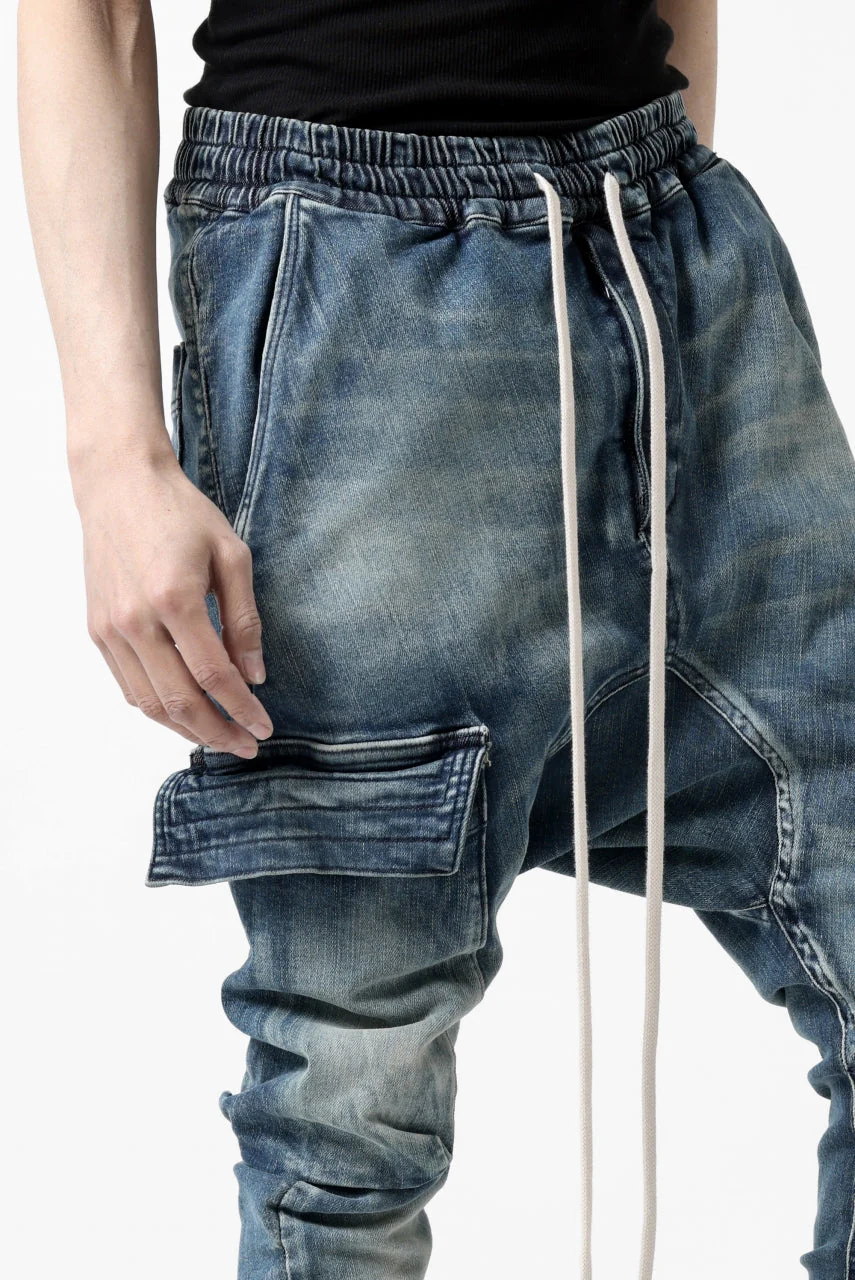 A.F ARTEFACT CARGO SARROUEL SKINNY PANTS / FADED AGEING DENIM (BLUE) - Image 40