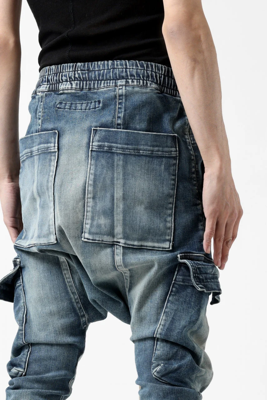 A.F ARTEFACT CARGO SARROUEL SKINNY PANTS / FADED AGEING DENIM (BLUE) - Image 43