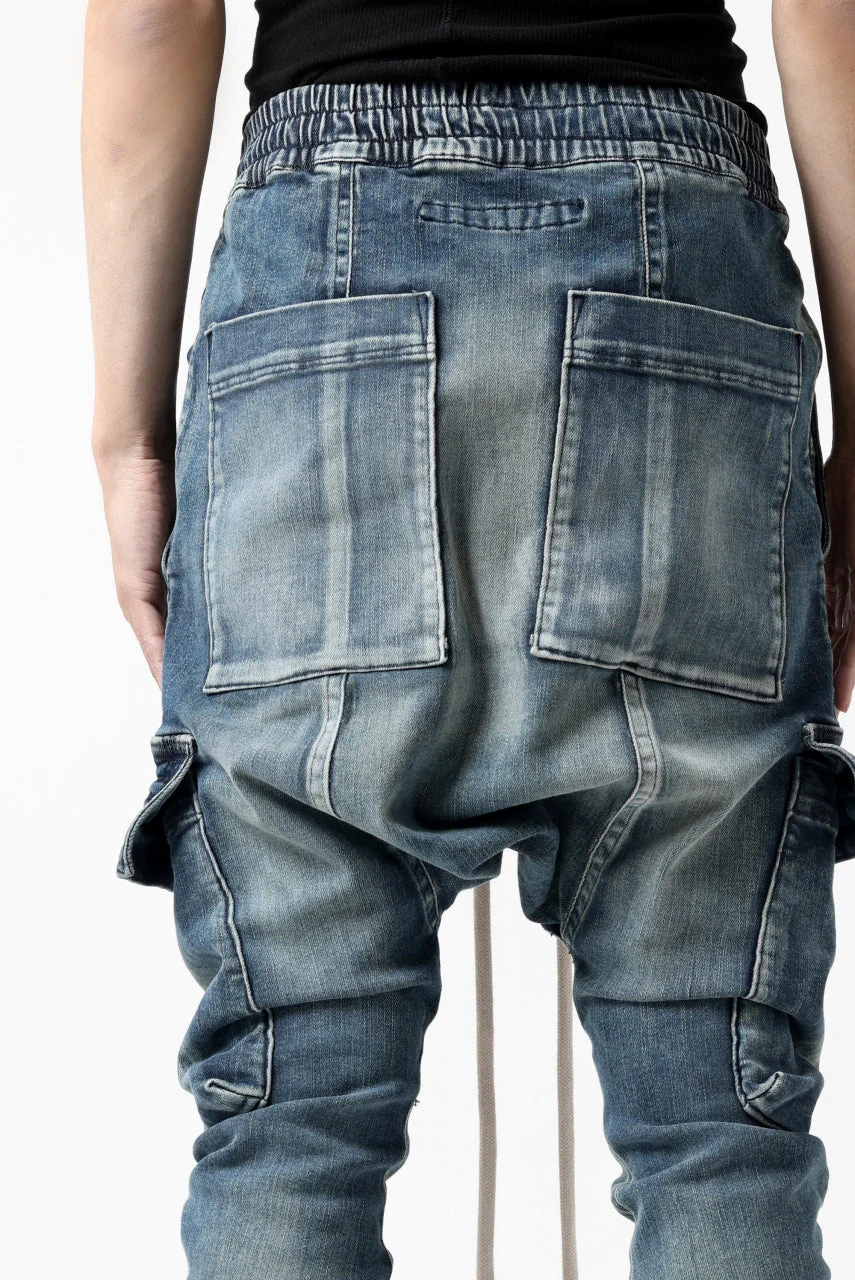 A.F ARTEFACT CARGO SARROUEL SKINNY PANTS / FADED AGEING DENIM (BLUE) - Image 44