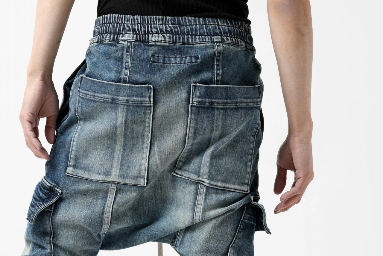 A.F ARTEFACT CARGO SARROUEL SKINNY PANTS / FADED AGEING DENIM (BLUE) - Image 46