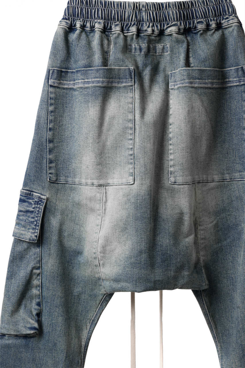 A.F ARTEFACT CARGO SARROUEL SKINNY PANTS / FADED AGEING DENIM (BLUE) - Image 8
