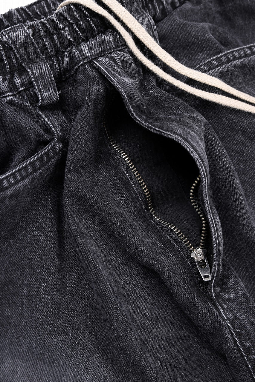 A.F ARTEFACT CARGO TUCK BAGGY PANTS / FADED DENIM (BLACK) - Image 16