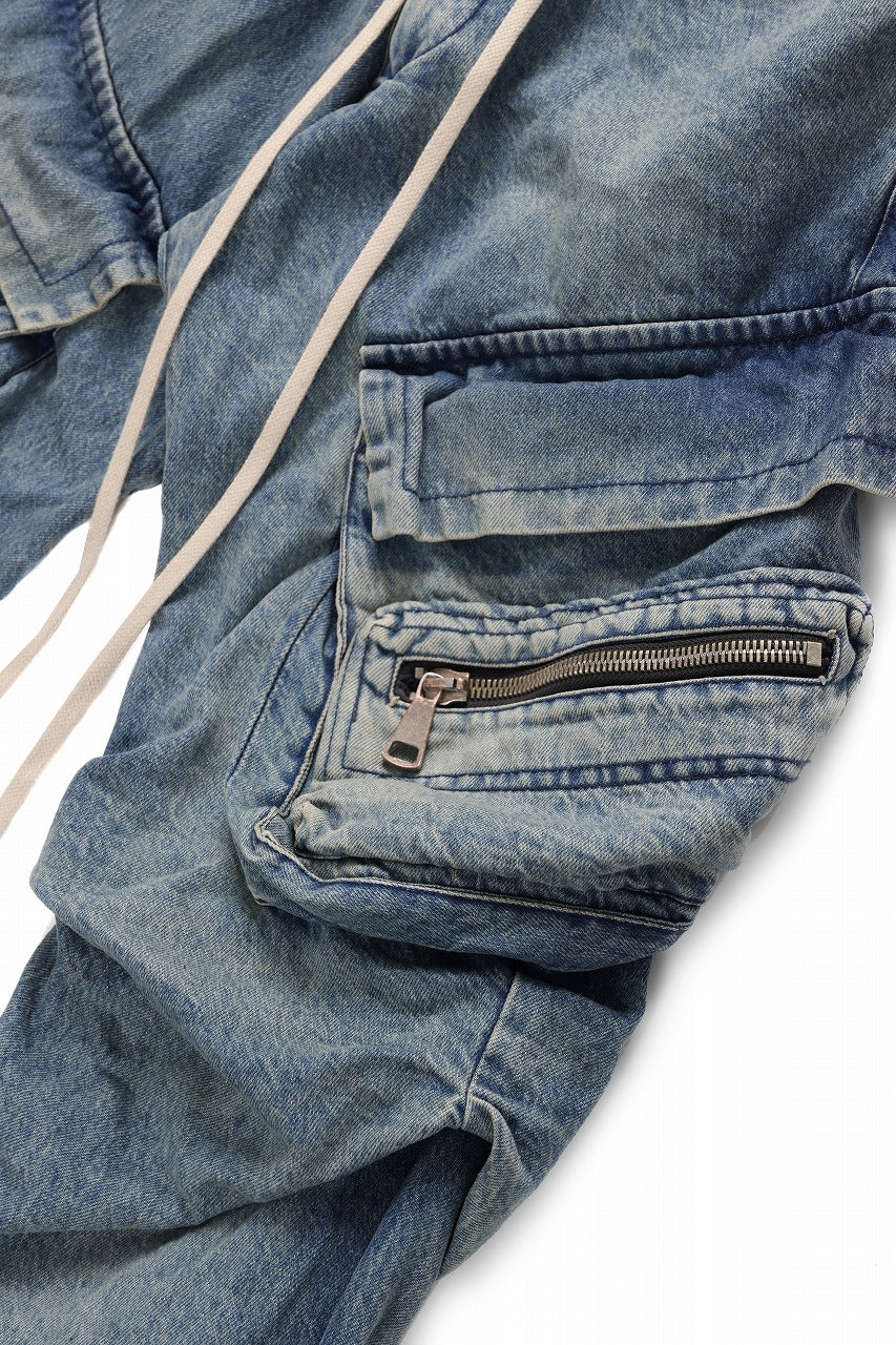 A.F ARTEFACT CARGO TUCK BAGGY PANTS / FADED DENIM (BLUE) - Image 13