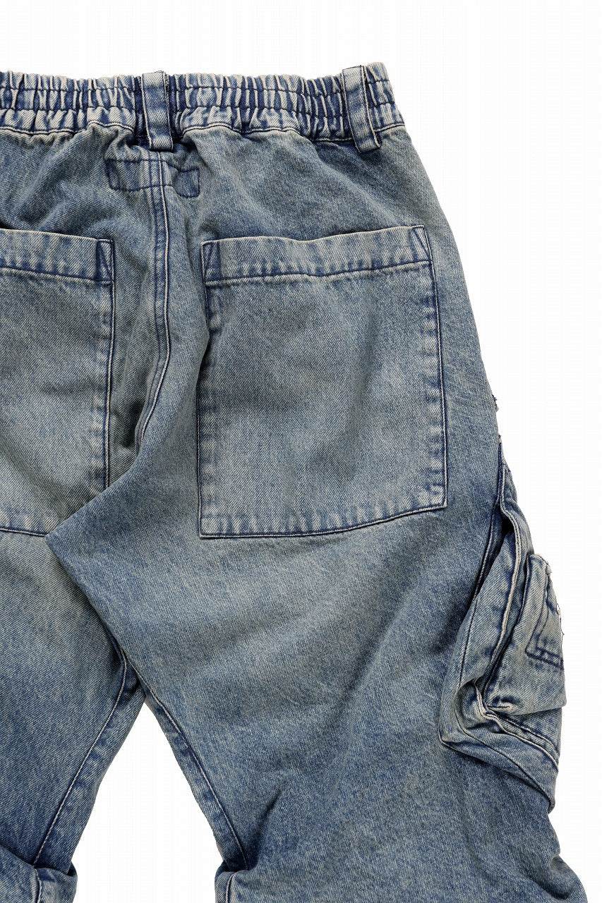 A.F ARTEFACT CARGO TUCK BAGGY PANTS / FADED DENIM (BLUE) - Image 15