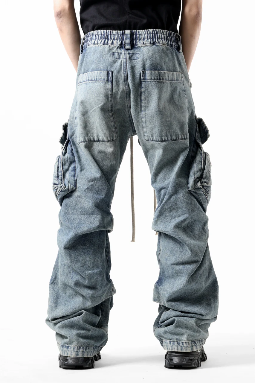 A.F ARTEFACT CARGO TUCK BAGGY PANTS / FADED DENIM (BLUE) - Image 5