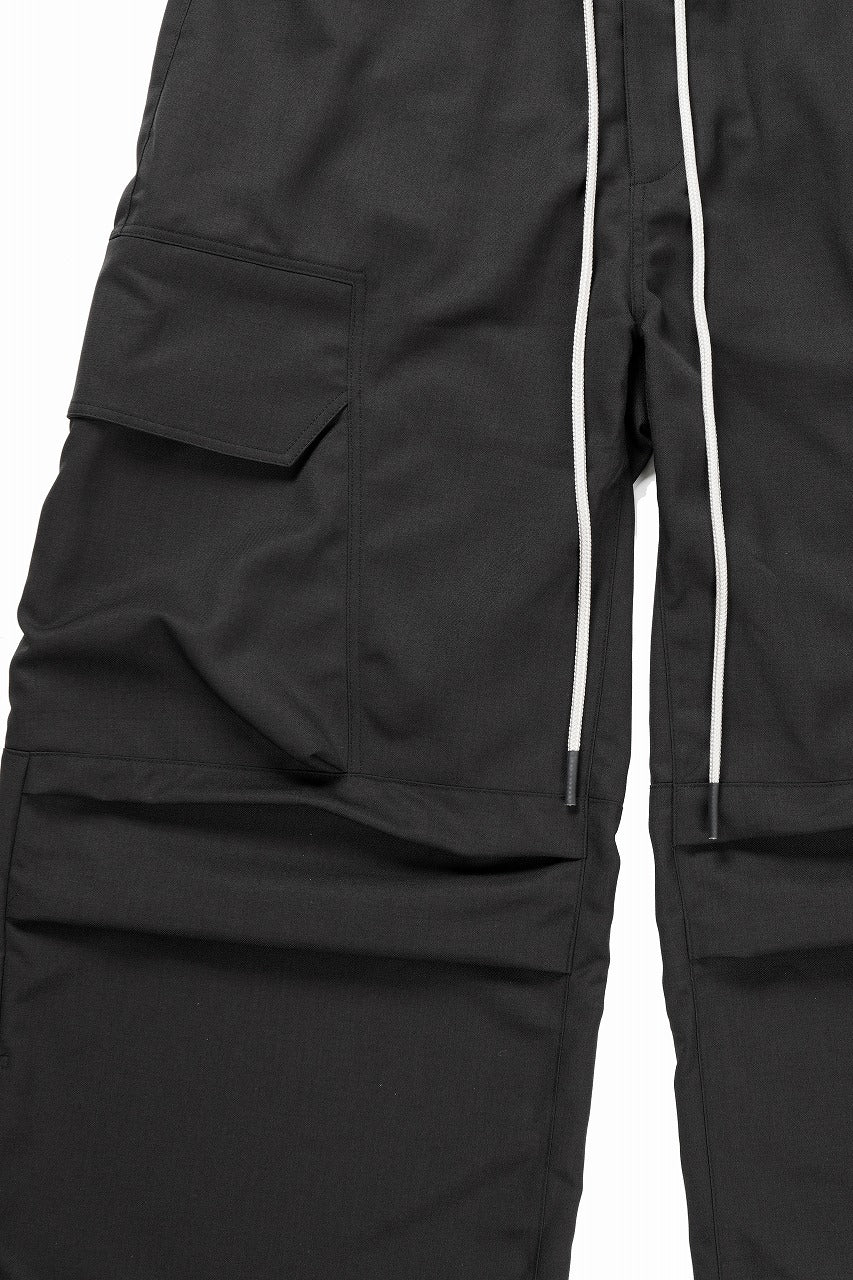 A.F ARTEFACT CARGO WIDE PANTS / PLAIN WEAVE (BLACK) - Image 5