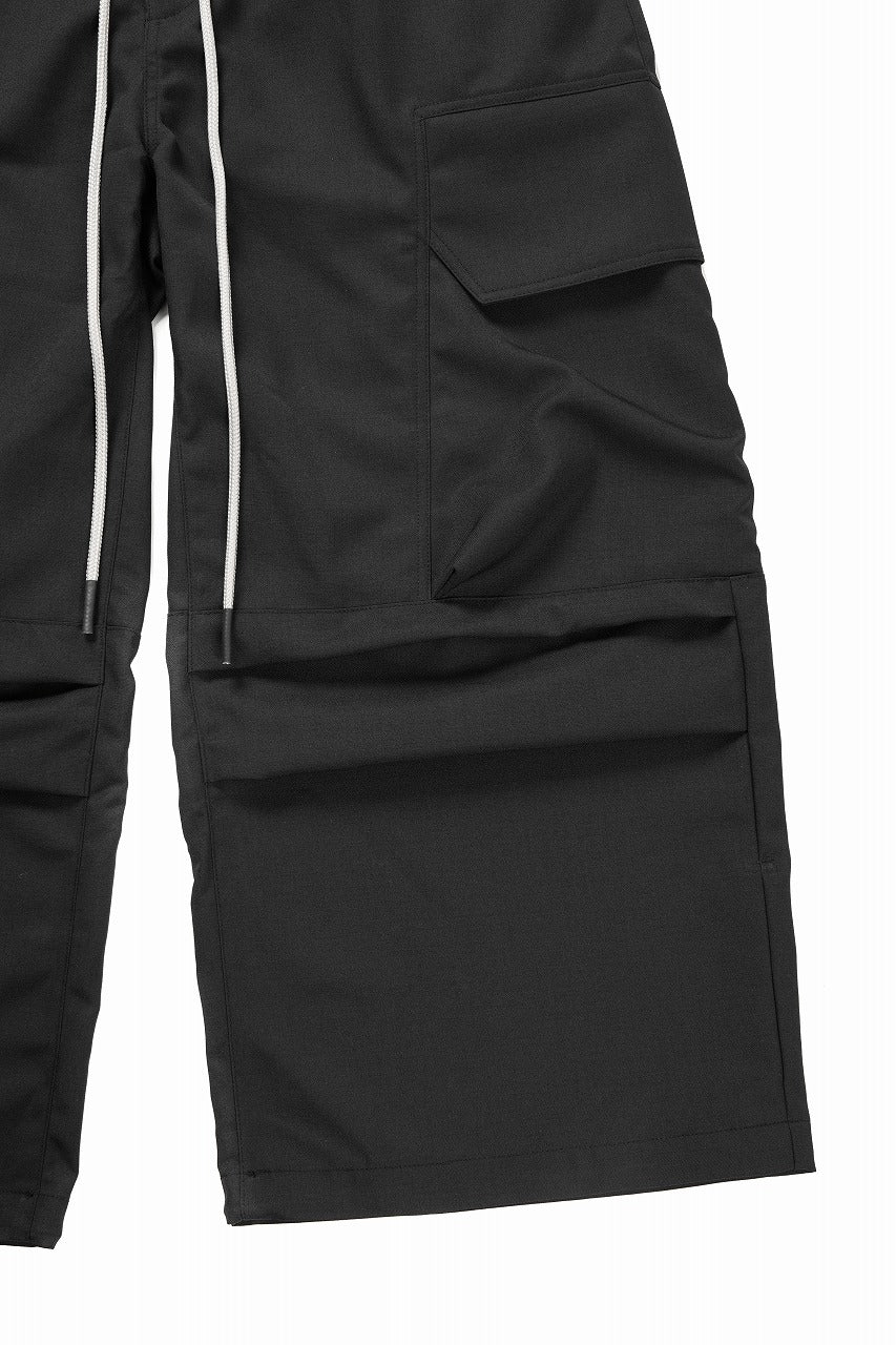 A.F ARTEFACT CARGO WIDE PANTS / PLAIN WEAVE (BLACK) - Image 6