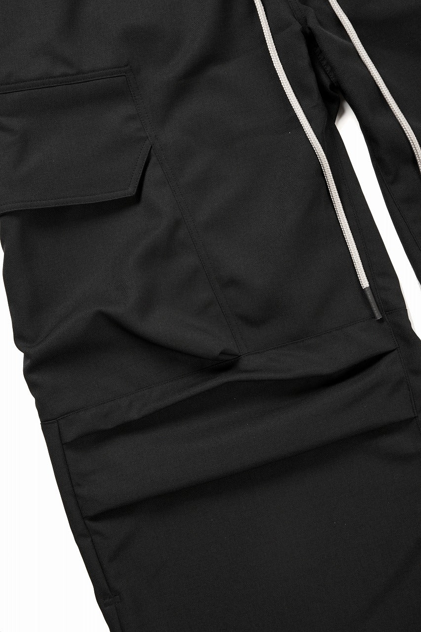 A.F ARTEFACT CARGO WIDE PANTS / PLAIN WEAVE (BLACK) - Image 7