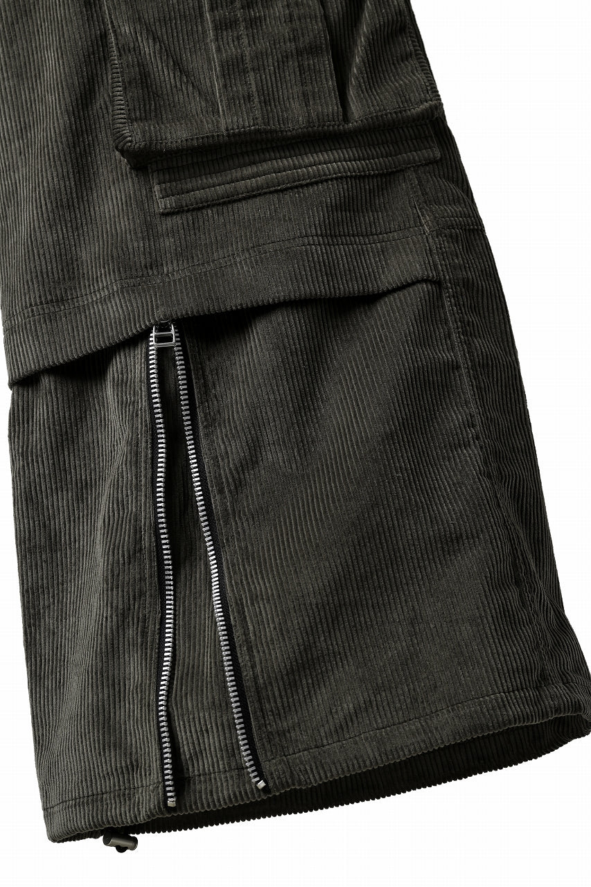 A.F ARTEFACT CARGO ZIP BAGGY PANTS / CORDUROY (KHAKI) - Image 11