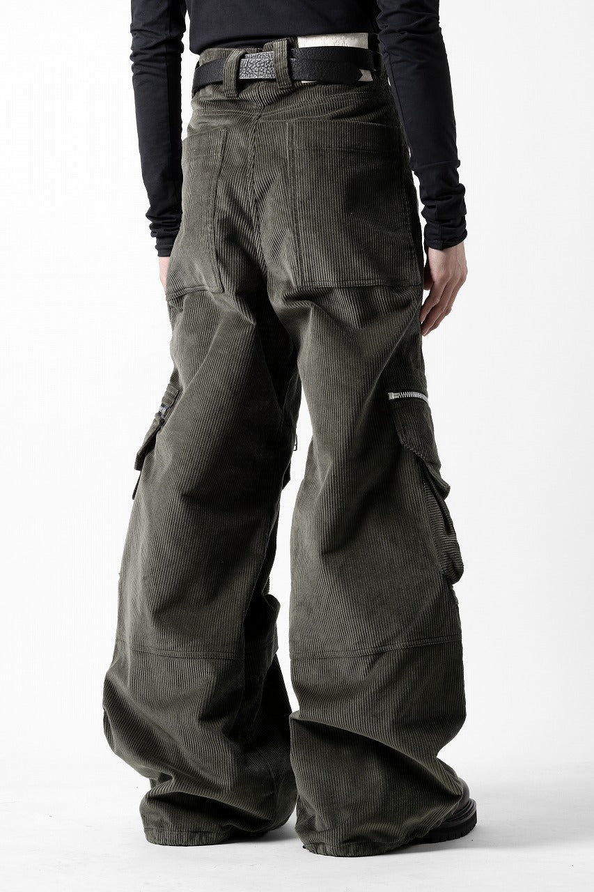 A.F ARTEFACT CARGO ZIP BAGGY PANTS / CORDUROY (KHAKI) - Image 24