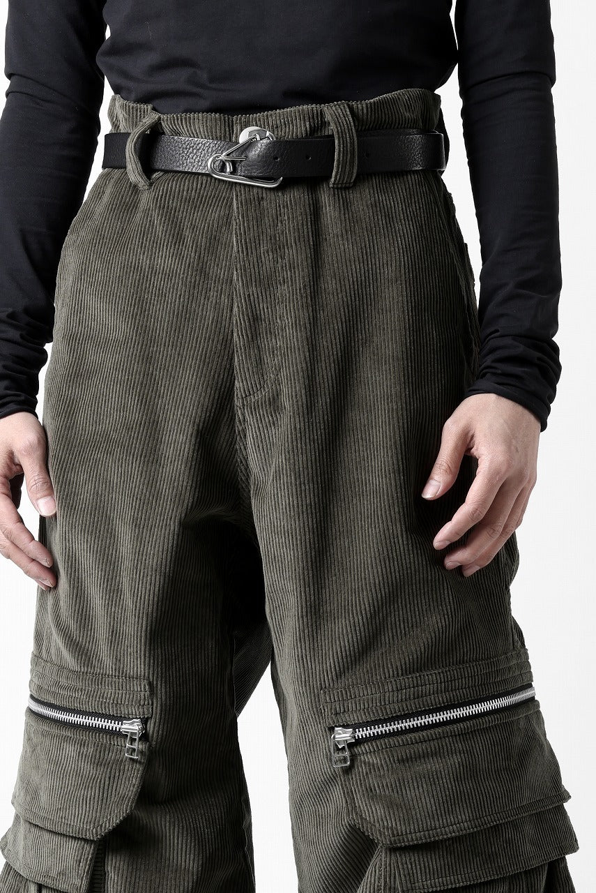 A.F ARTEFACT CARGO ZIP BAGGY PANTS / CORDUROY (KHAKI) - Image 28