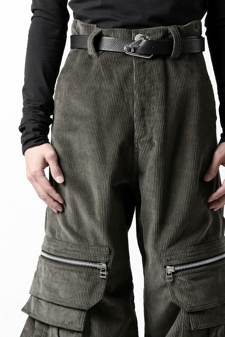 A.F ARTEFACT CARGO ZIP BAGGY PANTS / CORDUROY (KHAKI) - Image 31