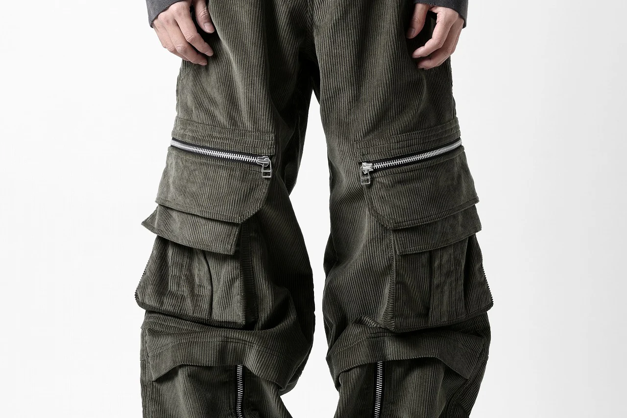 A.F ARTEFACT CARGO ZIP BAGGY PANTS / CORDUROY (KHAKI) - Image 35