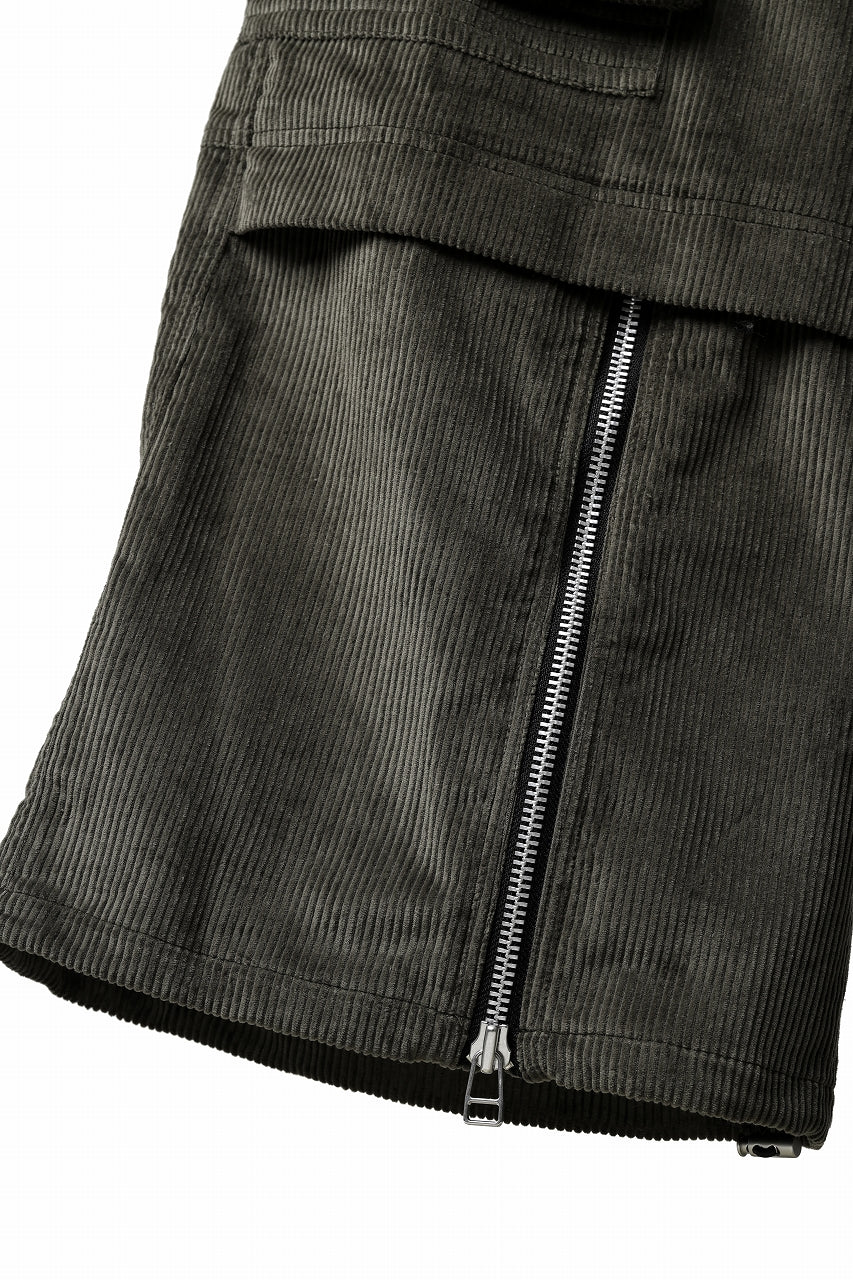 A.F ARTEFACT CARGO ZIP BAGGY PANTS / CORDUROY (KHAKI) - Image 8