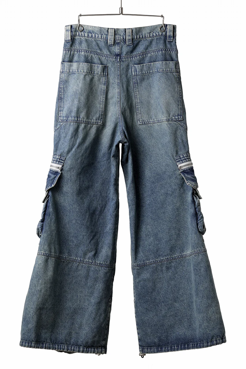 A.F ARTEFACT CARGO ZIP BAGGY PANTS / FADED DENIM (INDIGO) - Image 16