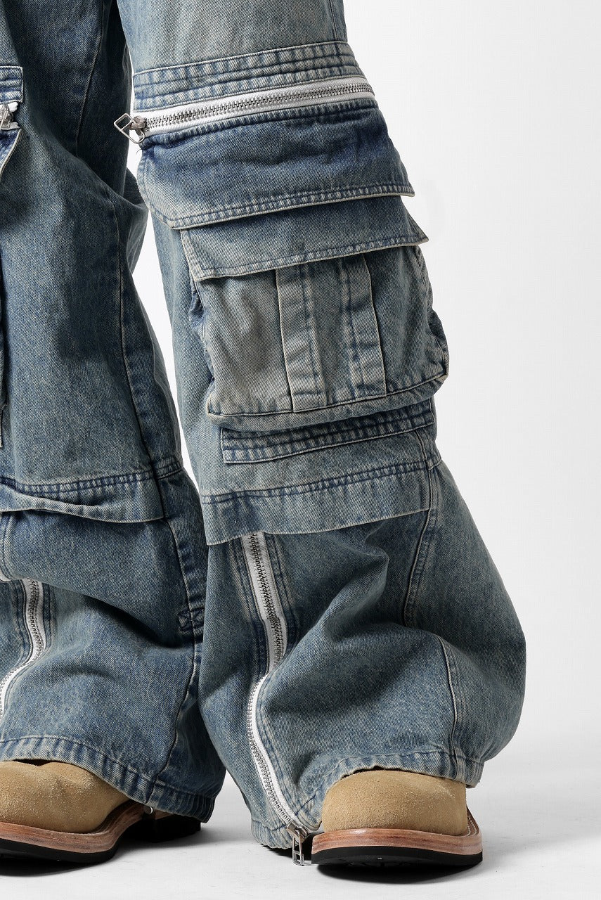 A.F ARTEFACT CARGO ZIP BAGGY PANTS / FADED DENIM (INDIGO) - Image 32