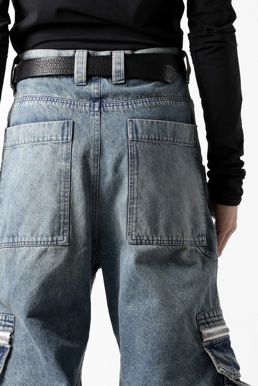 A.F ARTEFACT CARGO ZIP BAGGY PANTS / FADED DENIM (INDIGO) - Image 36