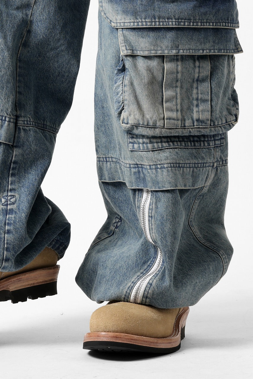 A.F ARTEFACT CARGO ZIP BAGGY PANTS / FADED DENIM (INDIGO) - Image 38