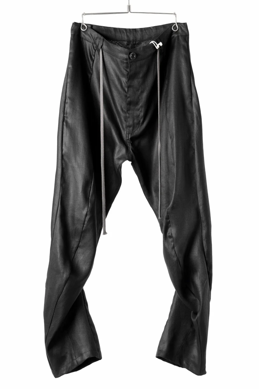 A.F ARTEFACT CURVED LONG PANTS / LINEN TWILL (BLACK)