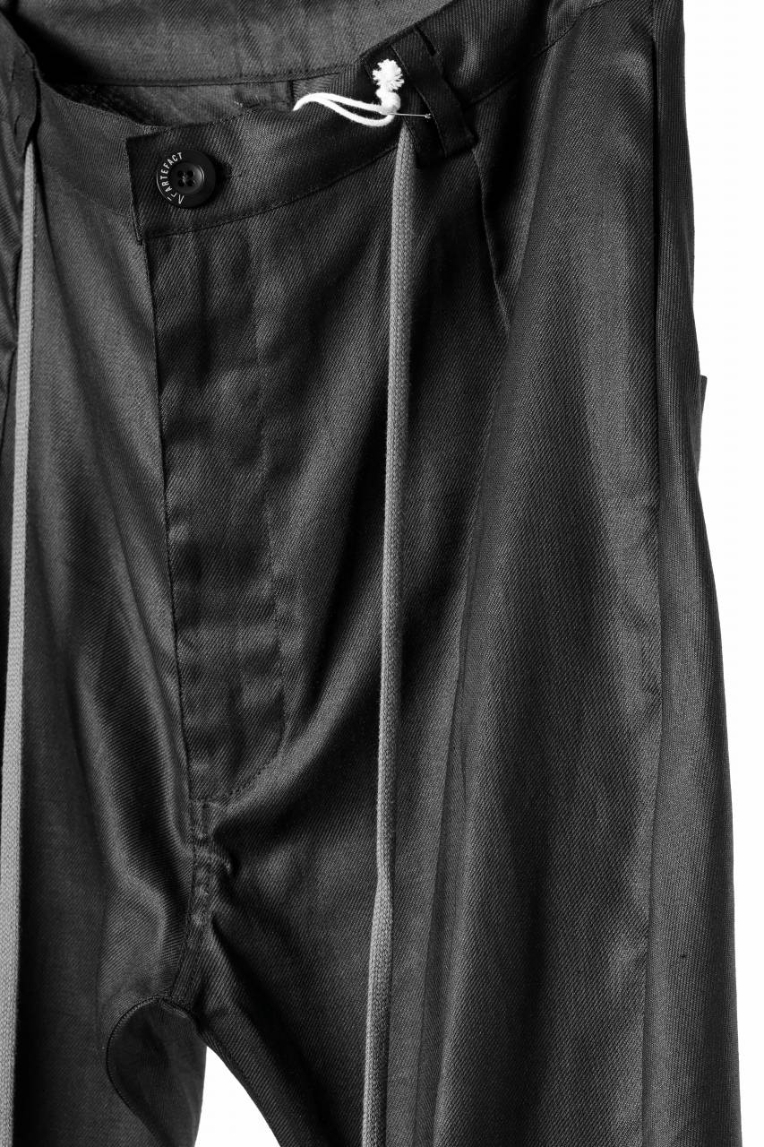 A.F ARTEFACT CURVED LONG PANTS / LINEN TWILL (BLACK) - Image 10