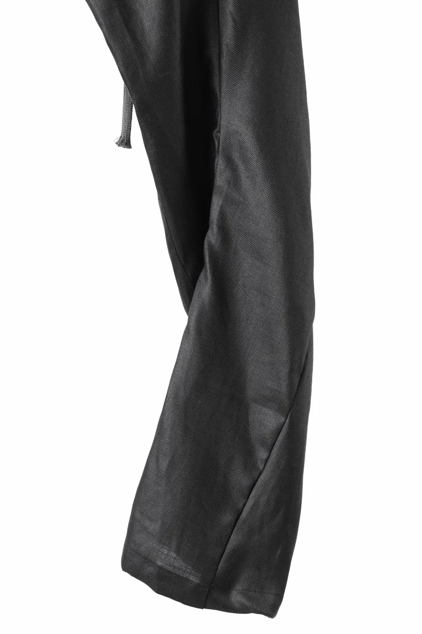 A.F ARTEFACT CURVED LONG PANTS / LINEN TWILL (BLACK) - Image 12