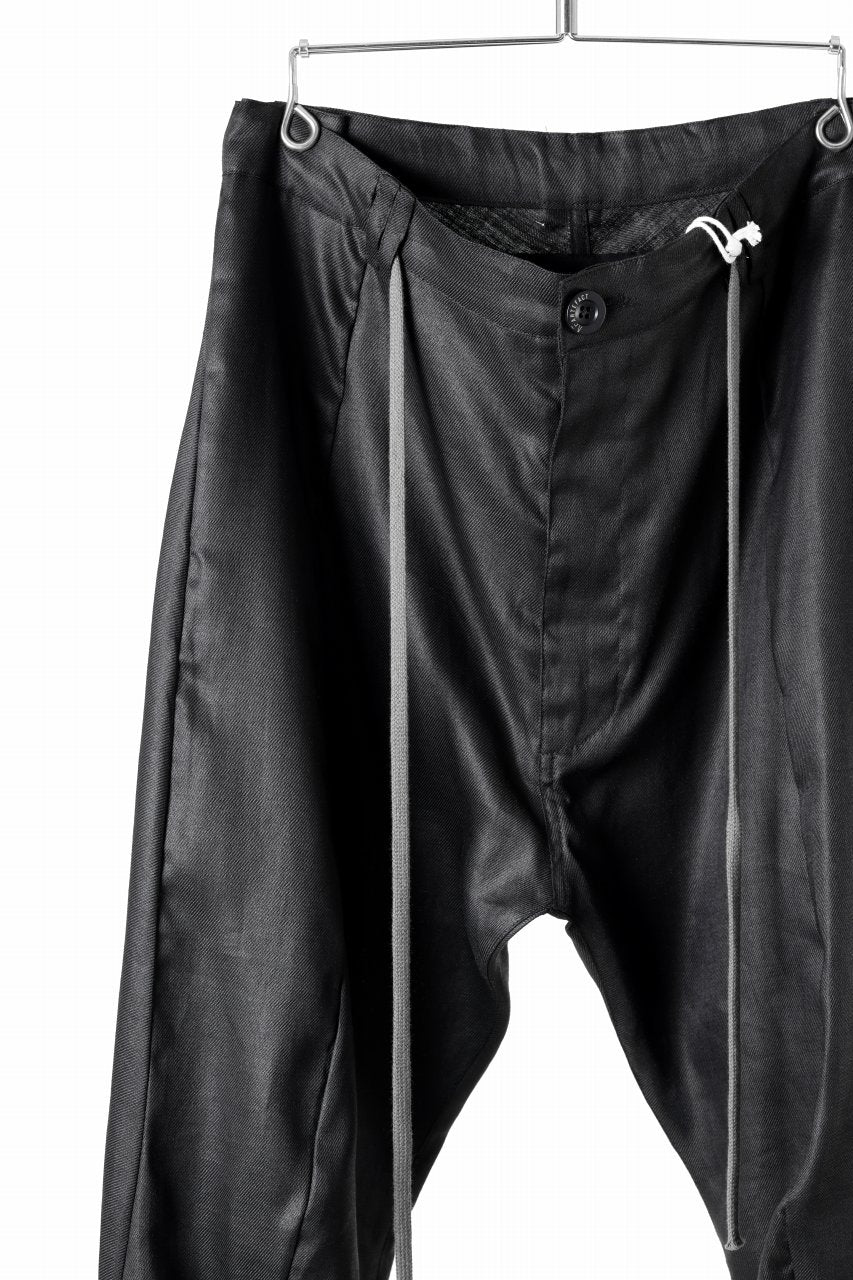 A.F ARTEFACT CURVED LONG PANTS / LINEN TWILL (BLACK) - Image 4