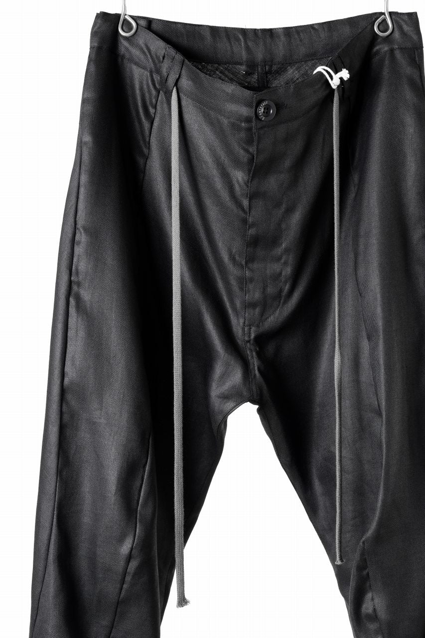 A.F ARTEFACT CURVED LONG PANTS / LINEN TWILL (BLACK) - Image 5