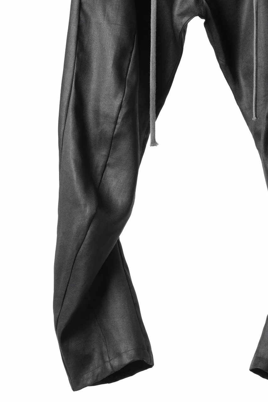 A.F ARTEFACT CURVED LONG PANTS / LINEN TWILL (BLACK) - Image 6