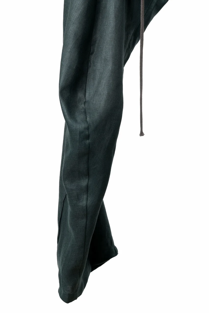 A.F ARTEFACT CURVED LONG PANTS / LINEN TWILL (GREEN) - Image 20