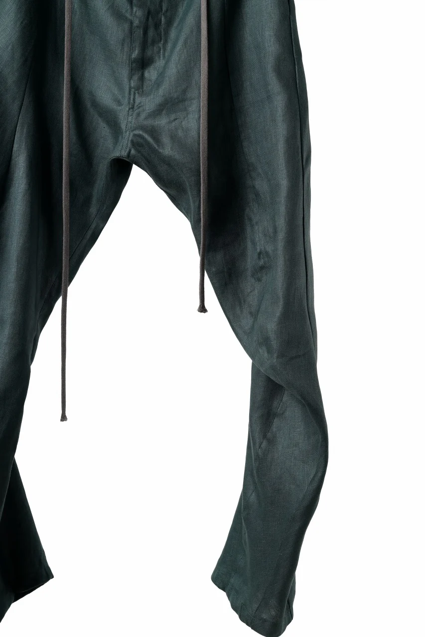 A.F ARTEFACT CURVED LONG PANTS / LINEN TWILL (GREEN) - Image 21