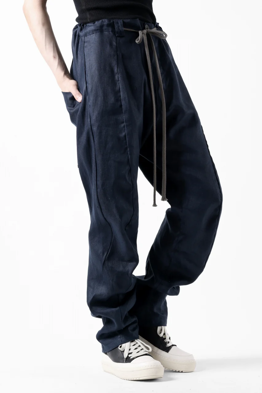 A.F ARTEFACT CURVED LONG PANTS / LINEN TWILL (NAVY) - Image 11