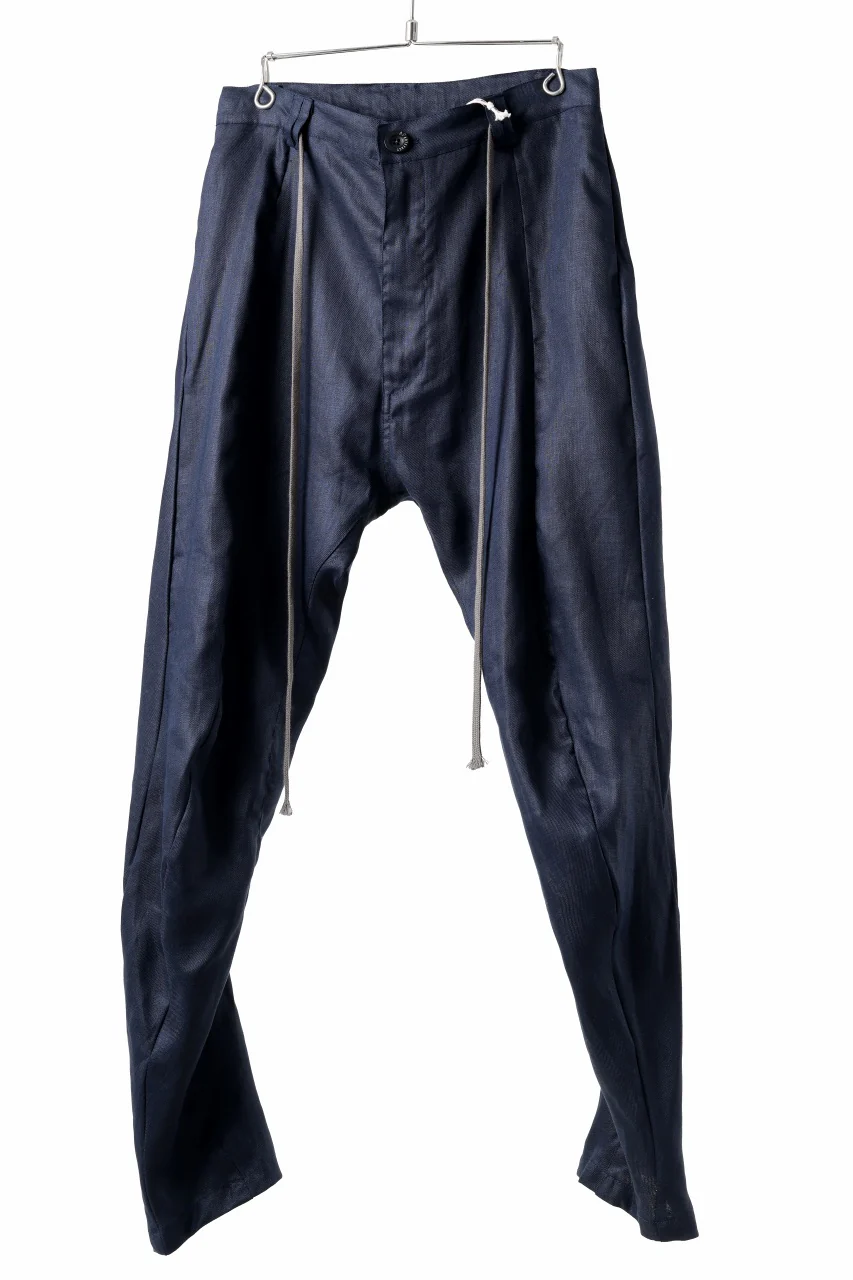 A.F ARTEFACT CURVED LONG PANTS / LINEN TWILL (NAVY) - Image 12