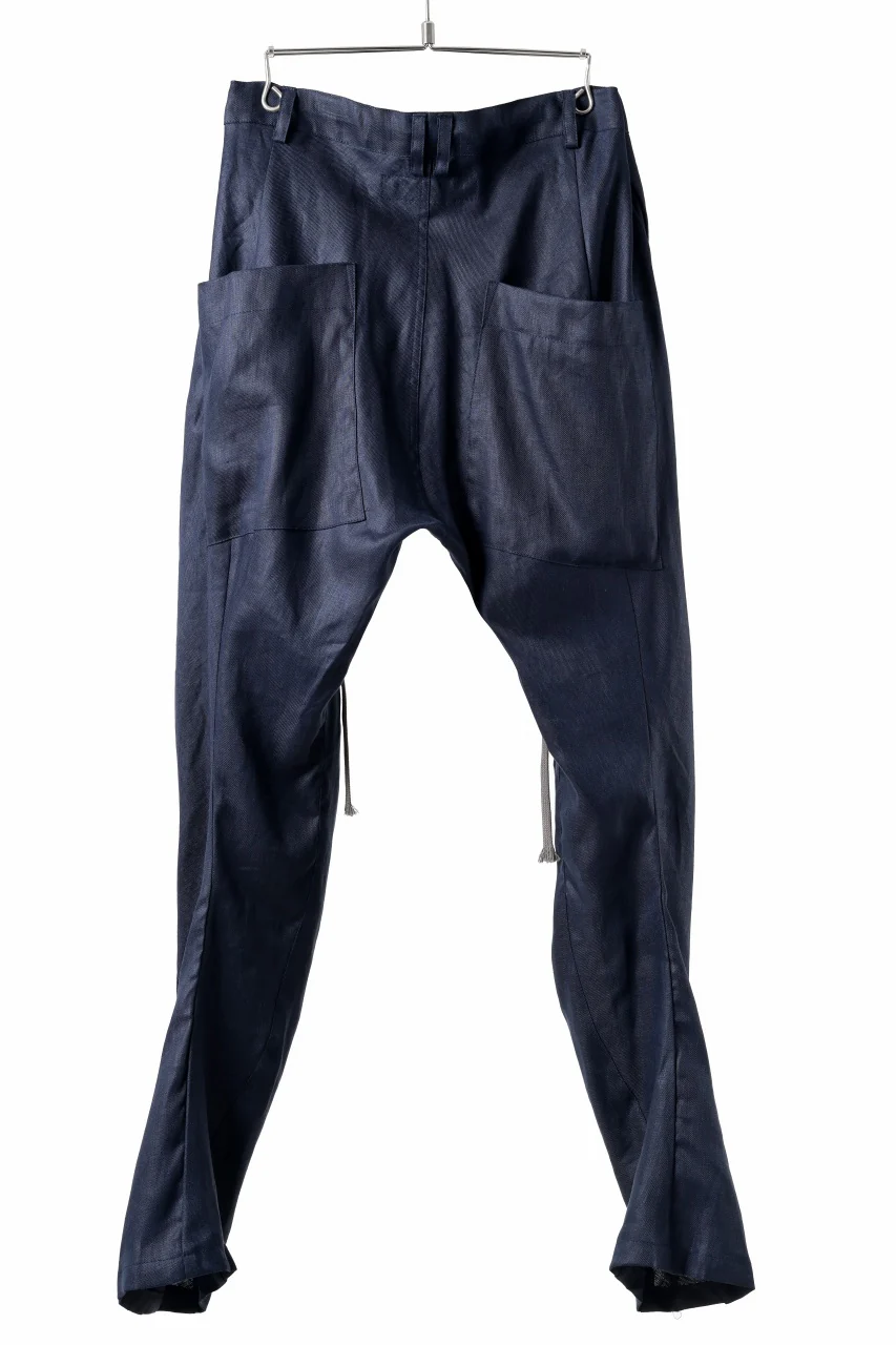 A.F ARTEFACT CURVED LONG PANTS / LINEN TWILL (NAVY) - Image 13