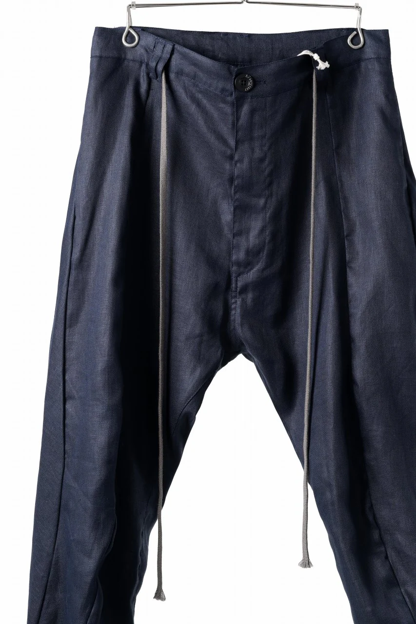 A.F ARTEFACT CURVED LONG PANTS / LINEN TWILL (NAVY) - Image 14