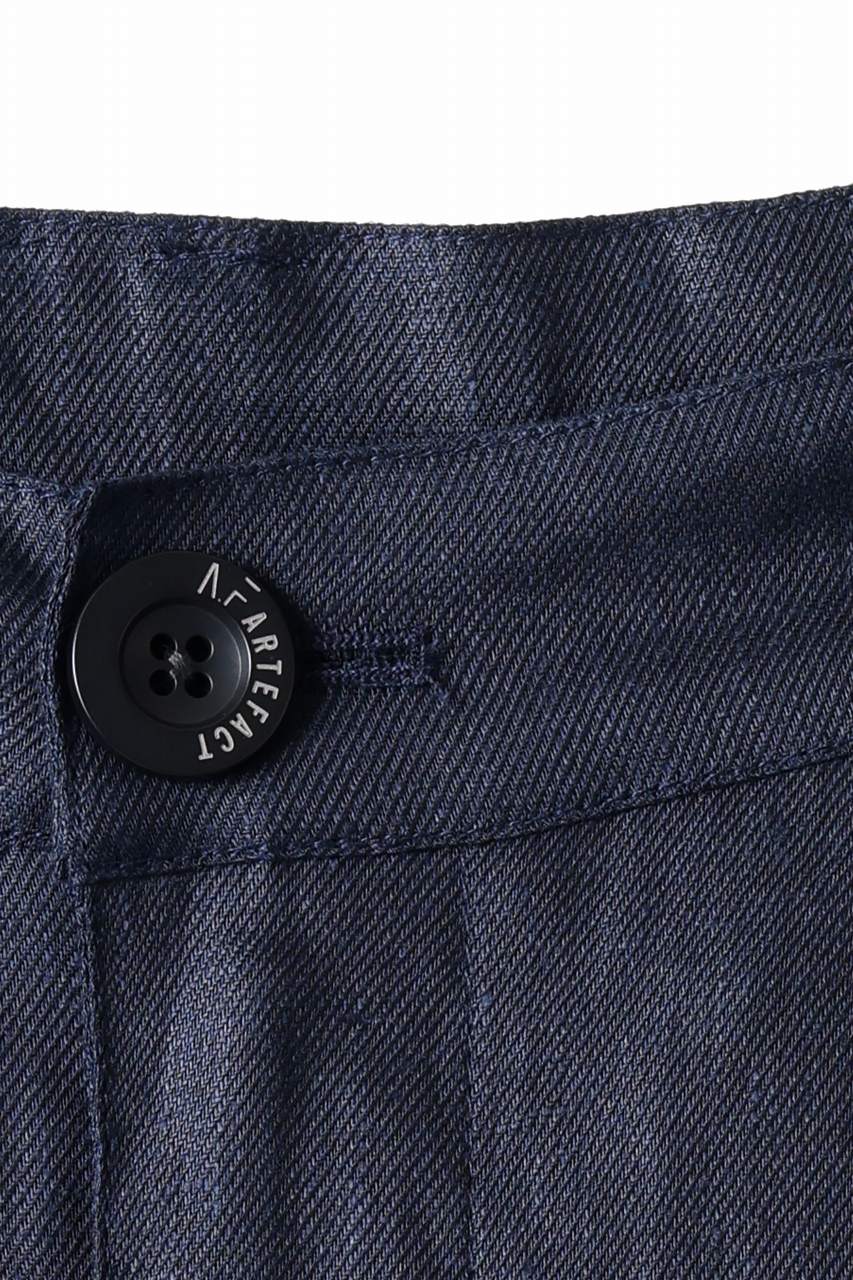 A.F ARTEFACT CURVED LONG PANTS / LINEN TWILL (NAVY) - Image 16