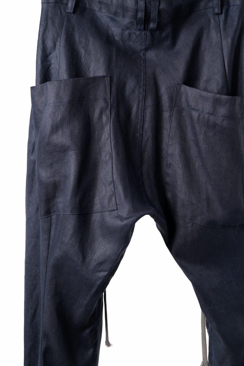 A.F ARTEFACT CURVED LONG PANTS / LINEN TWILL (NAVY) - Image 20